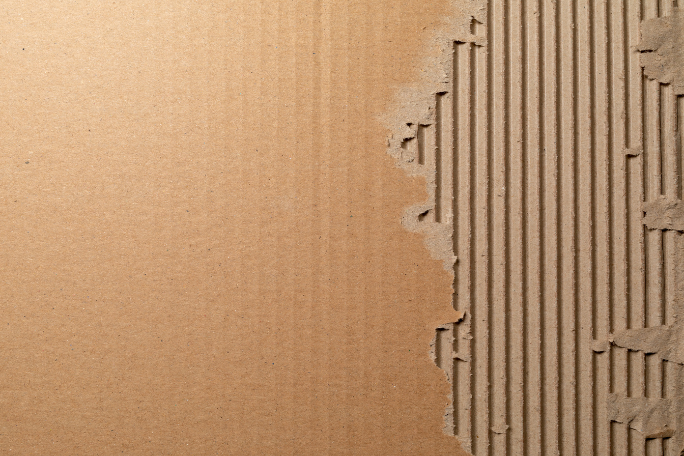 Texture of corrugated cardboard with torn edges. Texture cardboard packaging. Cardboard texture. Cardboard Mesh